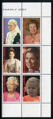 Niederländische Antillen 2007 Kgl. Familie Beatrix Royal Family 1586-1591 MNH