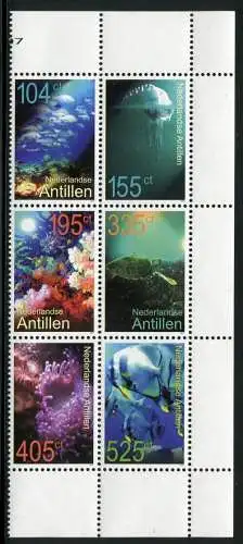 Niederländische Antillen 2007 Meerestiere Fische Schildkröte Fish 1553-1558 MNH