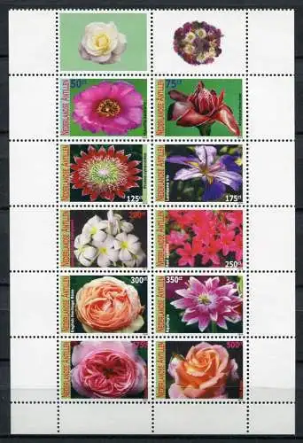Niederländische Antillen 2010 Blumen Flowers Blüten Blossoms Plant 1803-1812 MNH