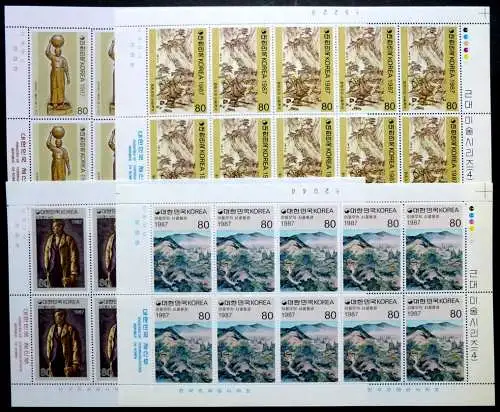 Korea Süd 1987 Gemälde Paintings Art Kunst 1521-24 Kleinbögen MNH