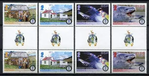 Südgeorgien 2008 Polarjahr Antarktisstation Seeleopard 446-449 Stegpaare MNH