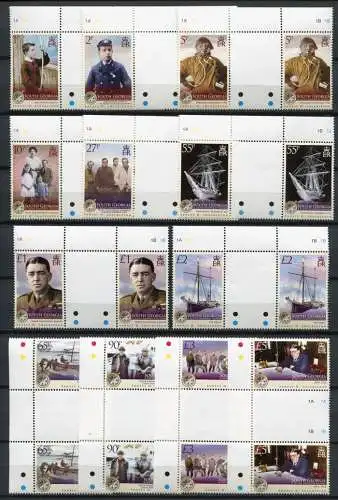 Südgeorgien 2008 Shackleton Schiff Freimarken 468-479 Zwischenstegpaare MNH