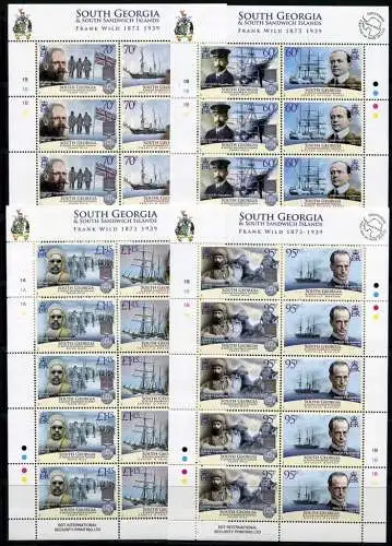Südgeorgien 2011 Antarktisexpeditionen Schiff Frank Wild 542-549 Kleinbögen MNH
