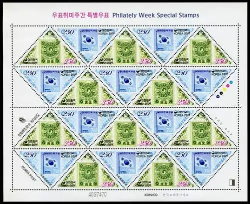Korea Süd 2009 Woche der Philatelie Philately Stamps 2710-2711 Kleinbogen MNH