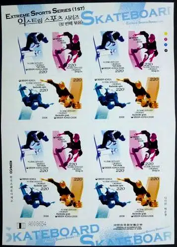 Korea Süd 2006 Extremsport Skateboarding Sport I 2528-31 Kleinbogen MNH