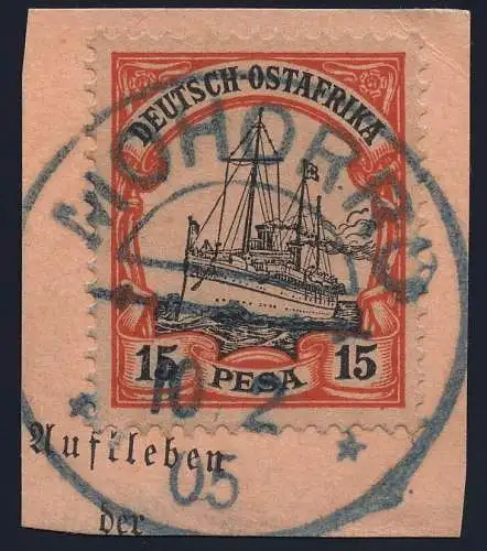 DOA 1905 Michel 15 Mohorro BLAU 10/2/05 Type 1 Luxus Briefstück/PA / 349