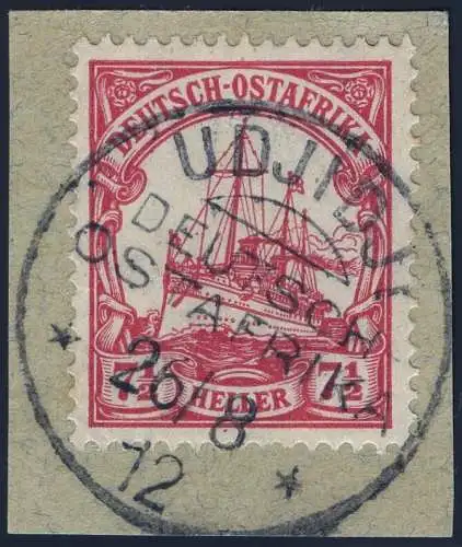 DOA 1912 Michel 32 ° Udjidji 26/8/12 Luxus Briefstück Geprüft Steuer BPP / 308