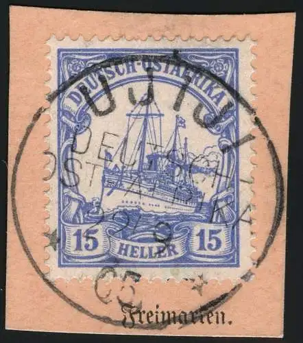 DOA 1905 Michel 25 ° Ujiji 22/9/05 Luxus Briefstück/Postanweisung / 310