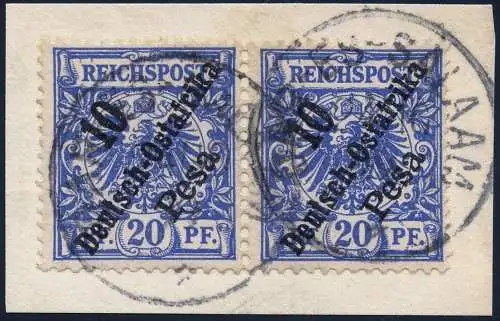 DOA 1896 Michel 9 Paar Briefstück Einwandfrei ° Dar-Es-Salaam / 248