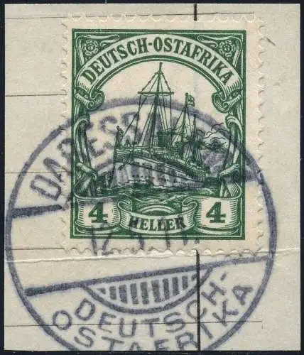 DOA 1906 Briefstück ° Daressalam 12/5/11 Blau Luxus Michel 31 Kaiseryacht / 290