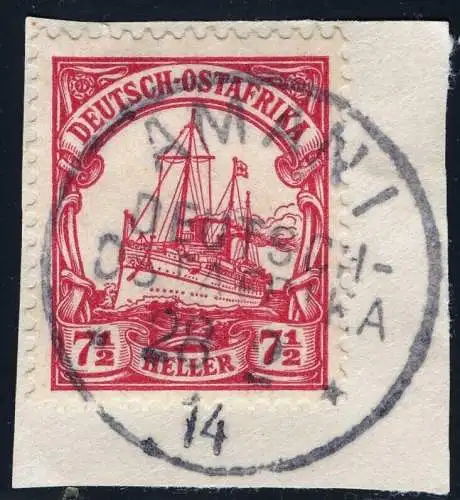 DOA 1906 Briefstück ° Amani 28/2/14 Luxus Michel 32 Kaiseryacht / 282