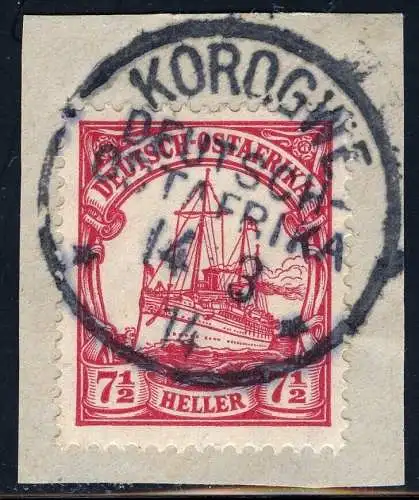 DOA 1906 Briefstück ° Korogwe 14/3/14 Luxus Michel 32 Kaiseryacht / 276