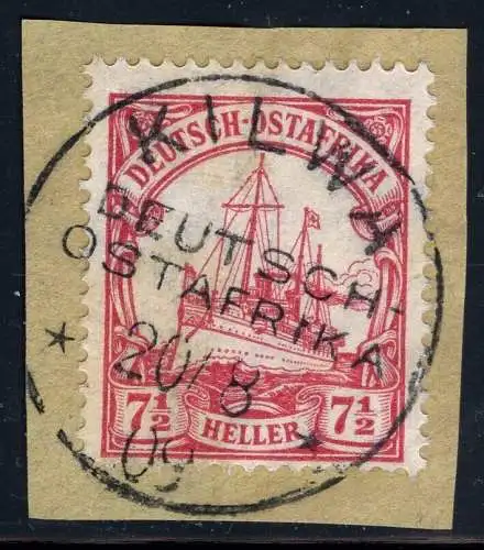 DOA 1906 Briefstück ° Kilwa 20/8/09 Luxus Michel 32 Kaiseryacht / 284