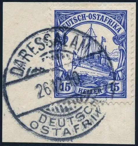 DOA 1910 Briefstück ° Daressalam 26/12/10 Luxus Michel 33 Kaiseryacht / 294