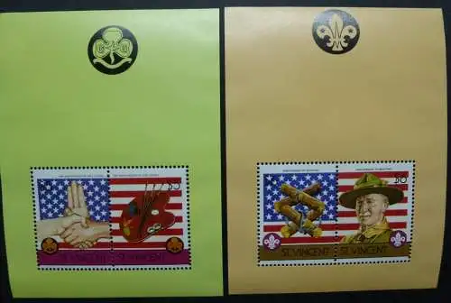 St. Vincent 1986 Pfadfinder Scouts Girl Guides Block 31-32 II Postfrisch MNH