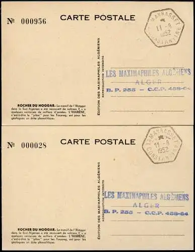 Algerien Algeria 1952 Phonolithfels Vulkangestein 309 EST Maxikarten Maxicards