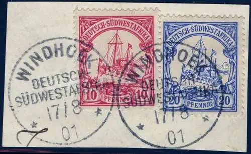 DSWA 1901 Briefstück ° Windhoek 17/8/01 Luxus Kaiseryacht / 89