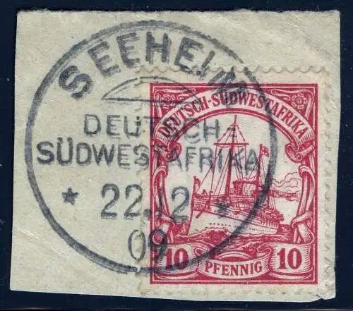 DSWA 1909 Briefstück ° Seeheim 22/12/09 Luxus Kaiseryacht / 85