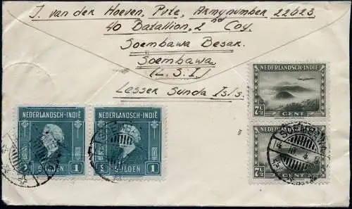 Niederländisch-Indien 1946 Feldpostbrief Luftpost Soembawa Kanada / 811