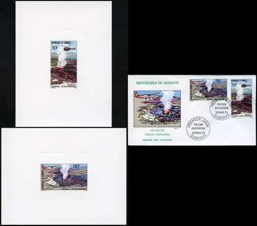 Dschibuti Djibouti 1979 Vulkan Ardoukoba Volcano 243-244 Epreuve Deluxe + FDC