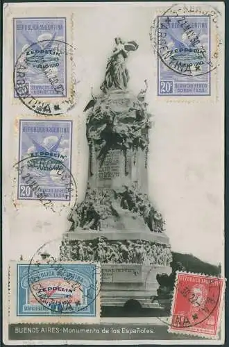 Zeppelin 1930 Argentinien SAF AK MiF Blau/Grün Belgien Si 63 B/E / 2003