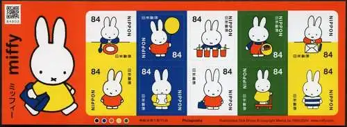Japan 2024 Miffy Cartoon Figur Dick Bruna Illustrationen Comic Kleinbogen MNH