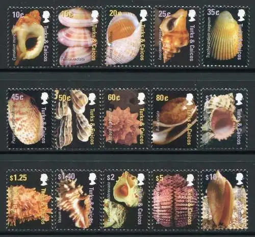 Turks & Caicos 2007 Muscheln Schnecken Shells Freimarken 1833-1847 Postfrisch