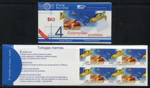 MEXICO 2005 Schildkröten Turtles Meerestiere 2184 Markenheft Booklet MNH