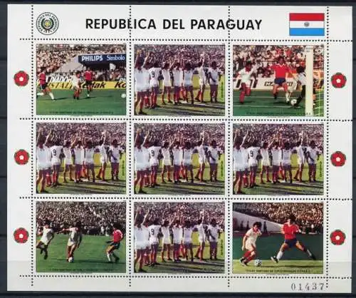 Paraguay 1986 Fußball WM Soccer Mexico FIFA World Cup 3998 Kleinbogen MNH