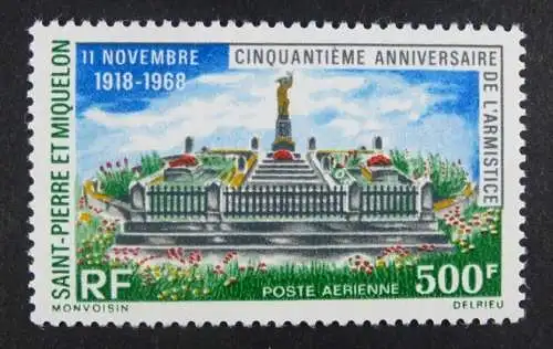 St. Pierre und Miquelon SPM 1968 World War 1. Weltkrieg Denkmal Monument 431 MNH