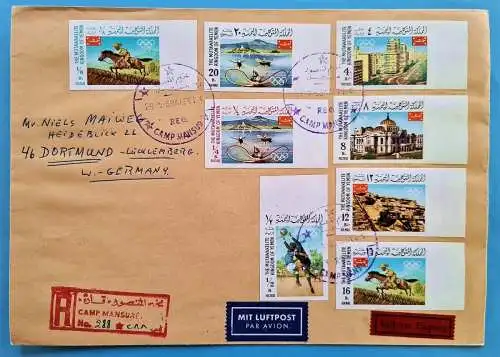 Jemen Yemen Kingdom 1968 Reko-Brief Express 403-410 B Olympiade Mexico / 22