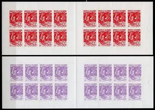 Neukaledonien 1993-1994 Dauer Kagu selbstklebend Markenhefte 957 + 990 MNH / 170