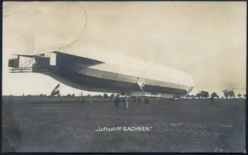 Zeppelin 1914 Dt. Reich LZ 17 Sachsen Foto-AK Beide Stempel England Si 8 a/ 2197