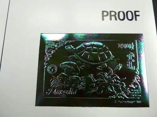 Mongolei Mongolia 1993 Schildkröte Pilz Blumen Block 228-229 Proofs / 65
