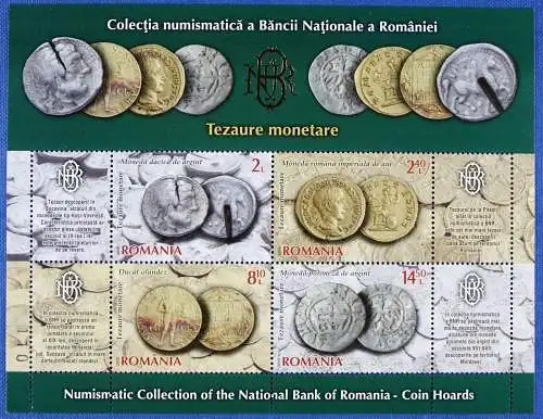 Rumänien Romania 2015 Münzen Nationalbank Bank Coin Hoards Block 647 MNH A: 245