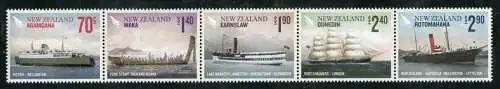 Neuseeland New Zealand 2012 Schiffe Ships Navi Bateaux 2964-2968 ZD-Streifen MNH