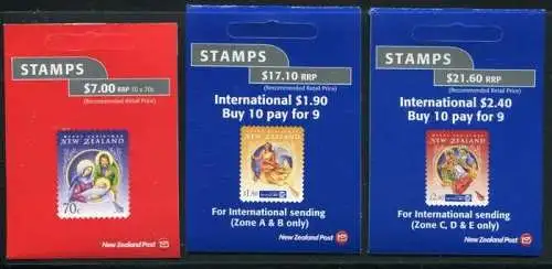Neuseeland New Zealand 2012 Weihnachten Christmas 2974-2976 Markenhefte MNH