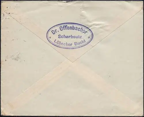 Dt. Reich 1938 Nachbringeflug Dampfer Europa Scharbeutz Timmendorfer Strand/730