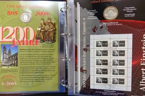 Deutschland Numisblätter 1/2005 - 5/2024 komplett in 8 Alben der Deutschen Post