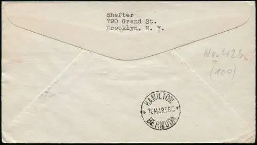 USA 1938 First Flight FAM 17 Baltimore Bermuda nach Lund Schweden Brief / 880