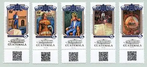 Guatemala 2021 Unabhängigkeit Nationalhelden Geschichte Independence MNH 