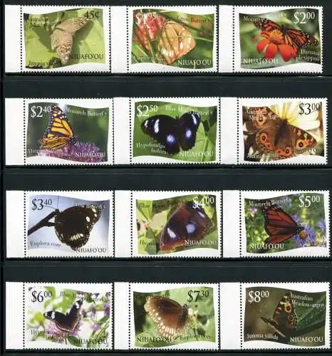 Niuafo`ou 2012 Schmetterlinge Butterflies Papillon Mariposa Freimarken 445-456