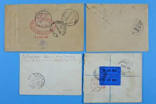Irak Iraq 1920's Posten Luftpost-Briefe aus, nach oder via Bagdad Basra Airmail