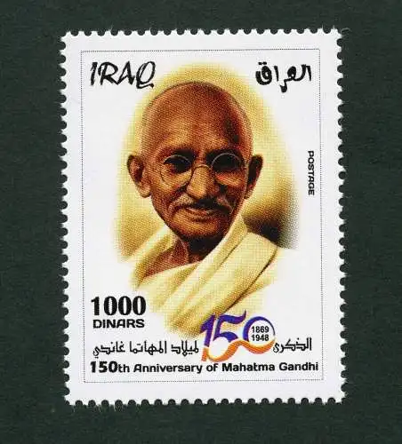 Irak Iraq 2019 Mahatma Gandhi Geburtstag Indien Politik Unabhängigkeit MNH