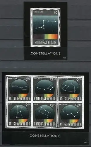 Antigua 2013 Sternzeichen Constellations Astronomie Astronomy 5080-85 Block 709