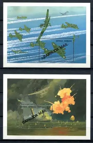 Barbuda 1991 2. Weltkrieg World War Flugzeuge Airplanes Block 174-175 MNH