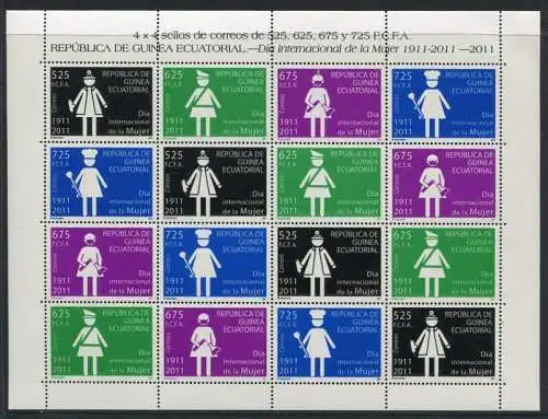 Äquatorialguinea Guinea Ecuatorial 2011 Jahr der Frau UNO Kleinbogen MNH