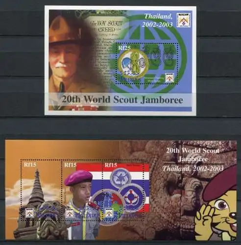 Malediven Maldive 2002 Pfadfinder Scouts 3976-3978 Block 522 MNH