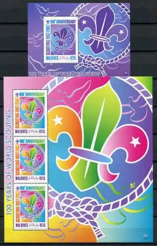 Malediven Maldive 2008 Pfadfinder Scouts 4611 Kleinbogen Block 614 MNH