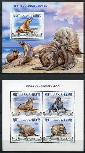 Malediven Maldive 2013 Robben Seals Meeressäugetiere Postfrisch MNH
